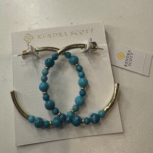 Kendra scott blue hoop earring
